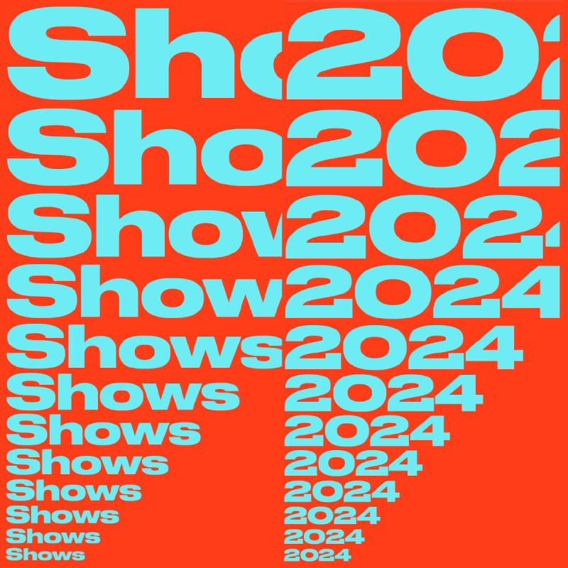 Graphic with a red background and turquoise writing, 