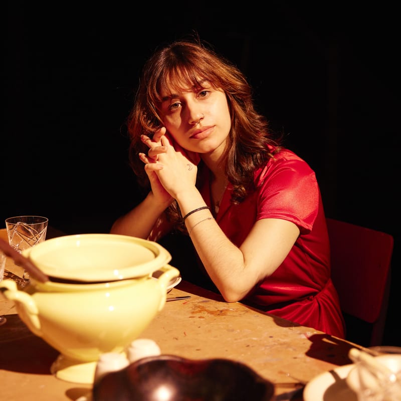 Eva Mateos Rodriguez in Mums, a play by Psychonaut Theatre during Show 2022 at Wimbledon College of Arts.