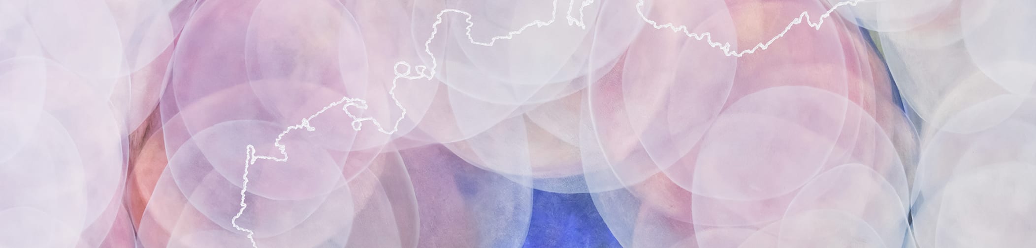 Multimedia installation with pastel colours and a lightening