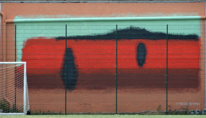 A painted mural