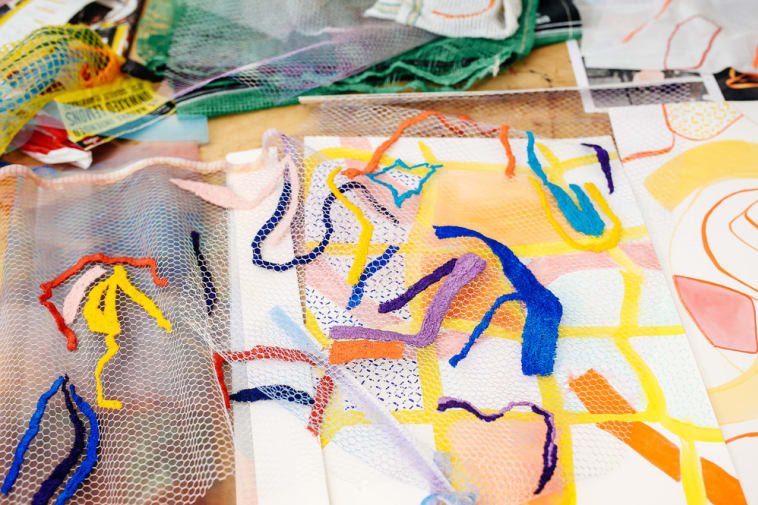 Materials composition by Lucie Hands