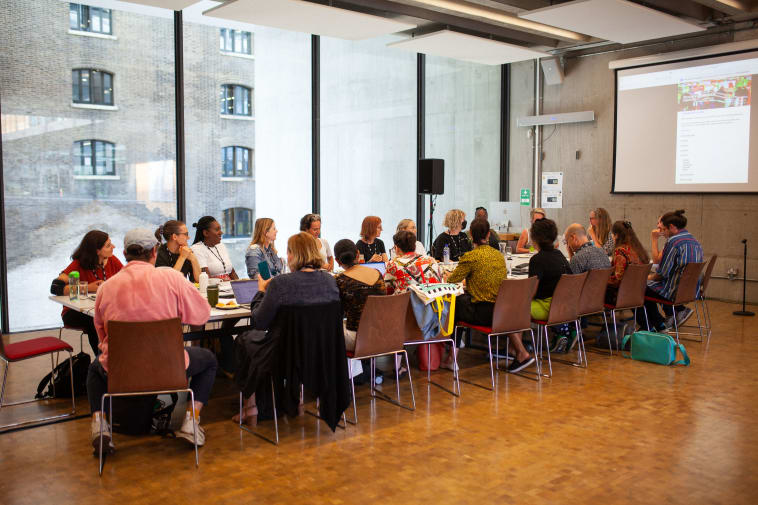Storytelling Fellowship Intensive Fellows around a table
