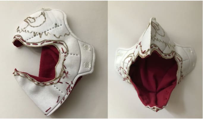 Semi-finished dragon mask