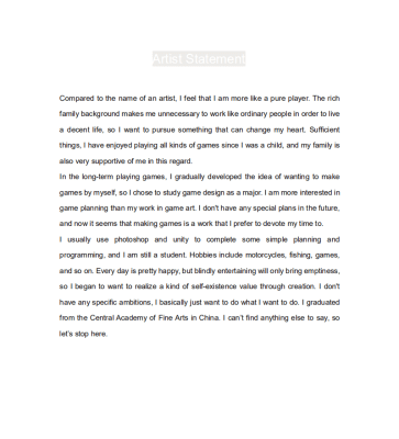 artist statement