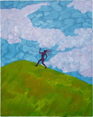 Running on the mountain not far from home
