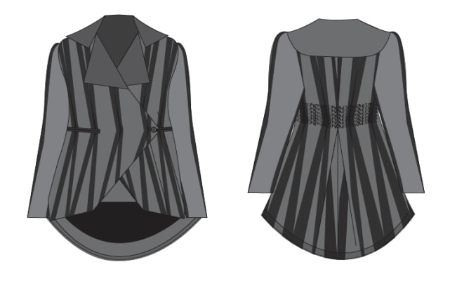 Tech Pack for JADE JACKET | Look 1 from REINFORCING FLUID FEMININITY