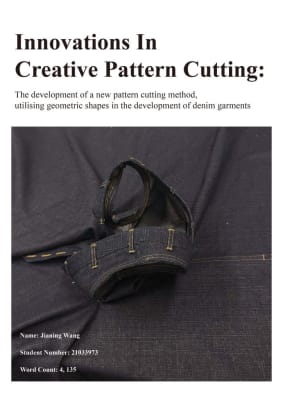 Innovations In Creative Pattern Cutting: The development of a new pattern cutting method, utilising geometric shapes in the development of denim garments