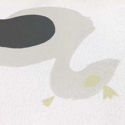 Black-faced spoonbill #Climatecrisis2024  #Group1  #nichumphries #sealevelrising # printmaking #silkscreenprinting