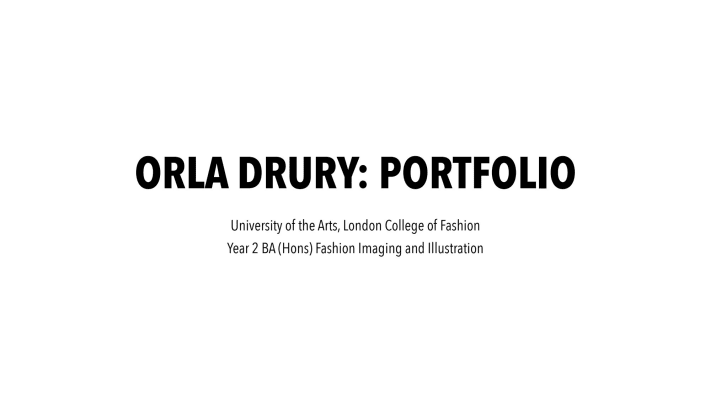 Portfolio for Work Placement