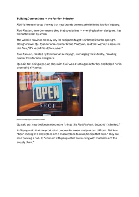 Building Connections in the Fashion Industry