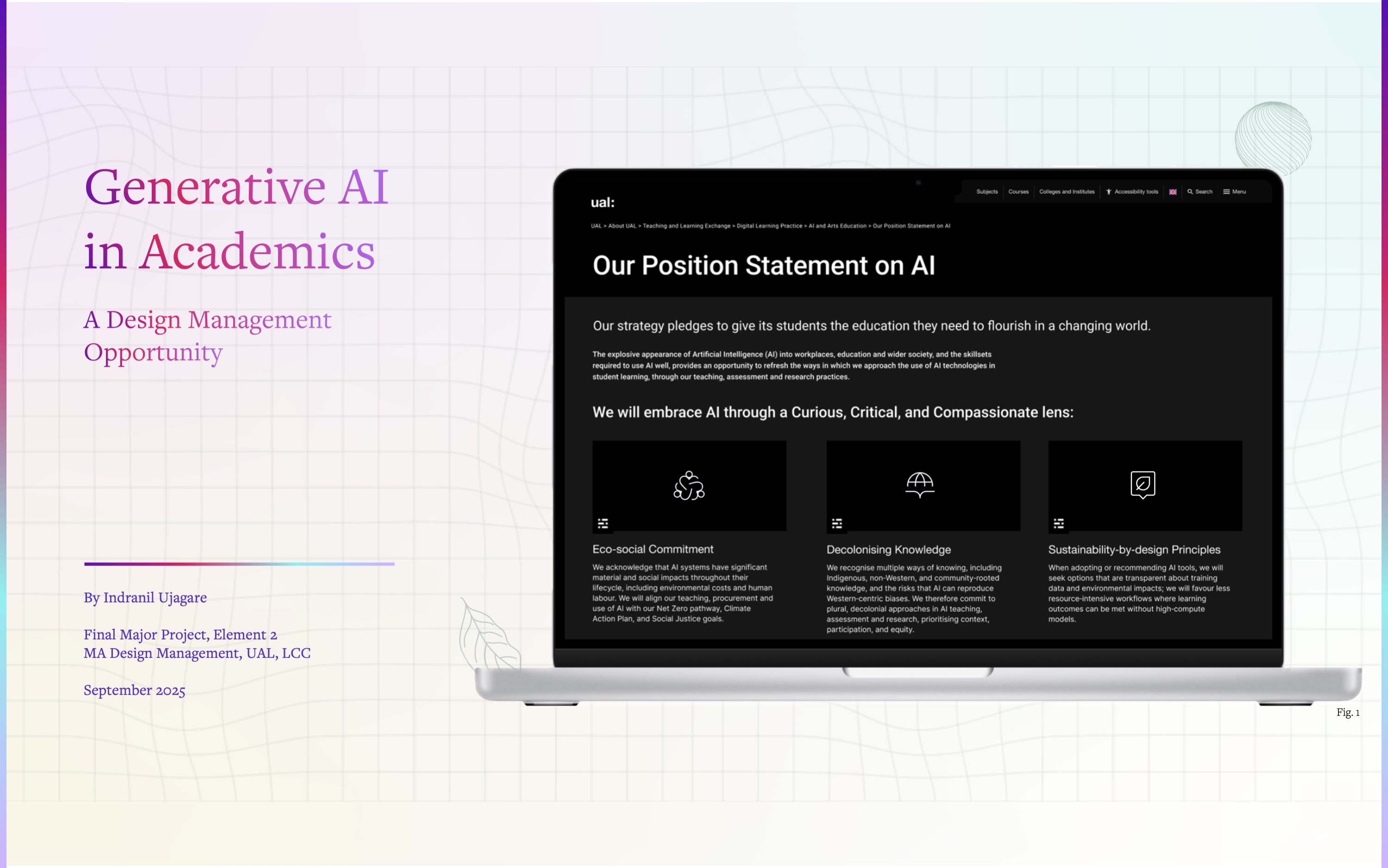 Redesigning the UAL AI Position Statement
