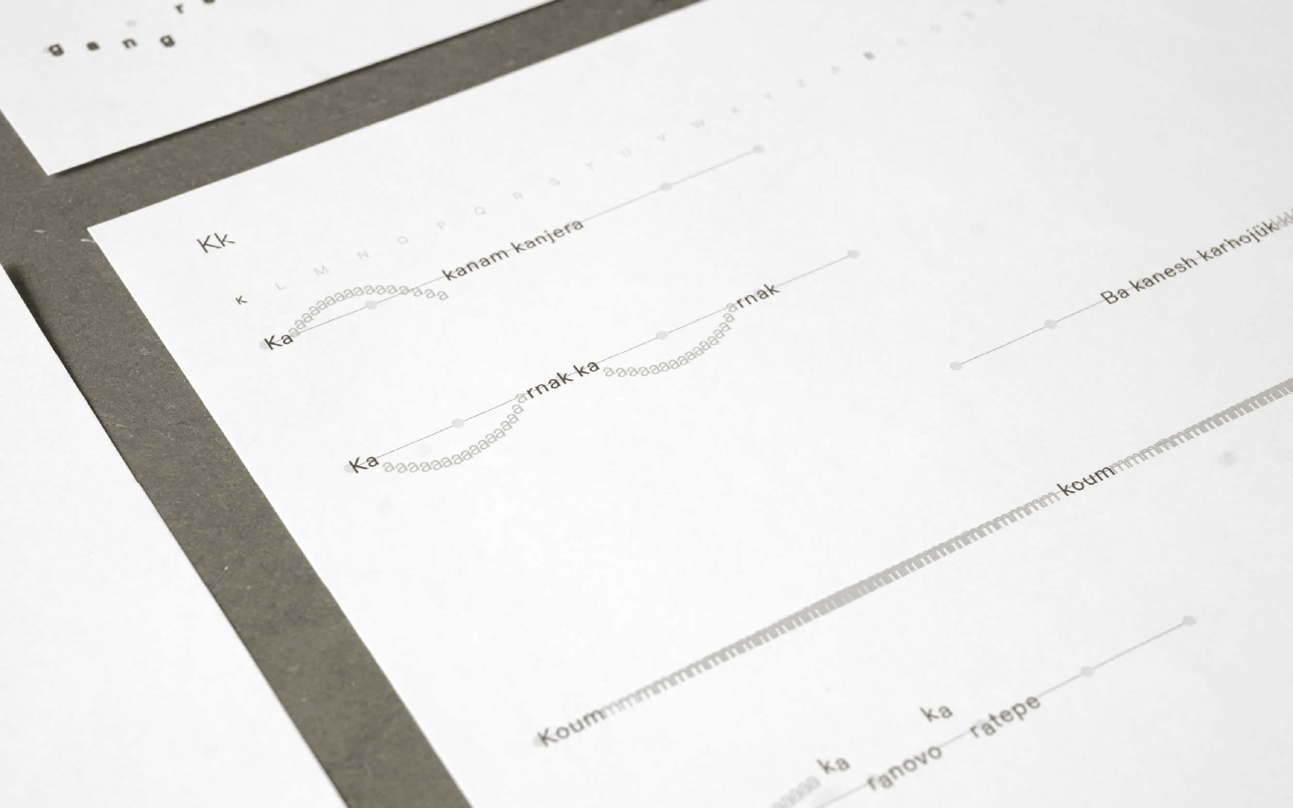 Letter Variations: Text, Score, Voice