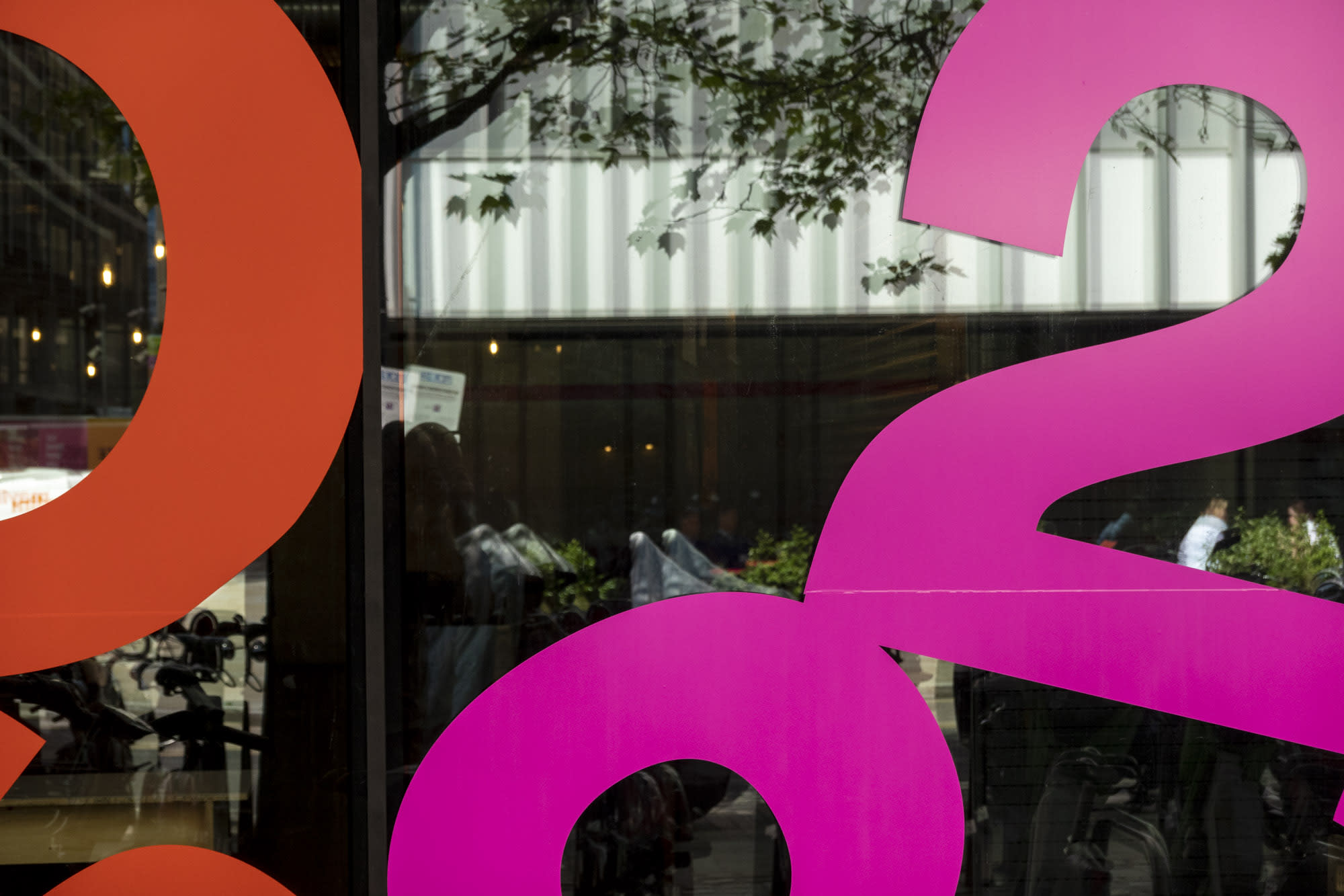 Colourful vinyl letters and numbers