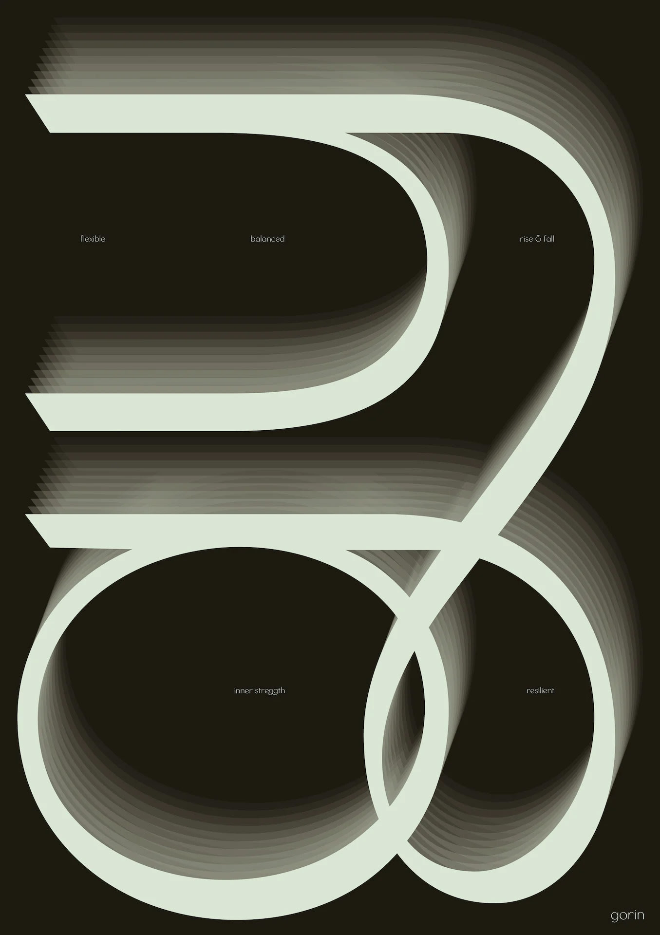 Graphic showing three-dimensional shapes in grey on black.