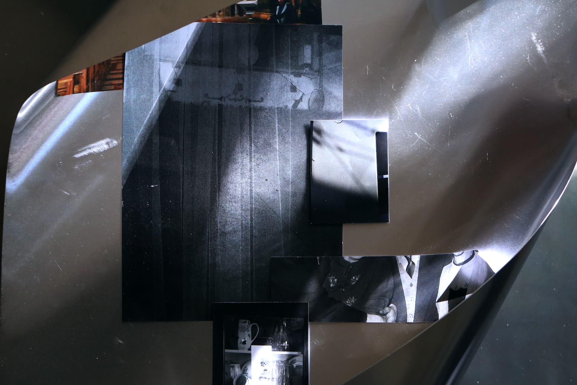 A collage of silver images 