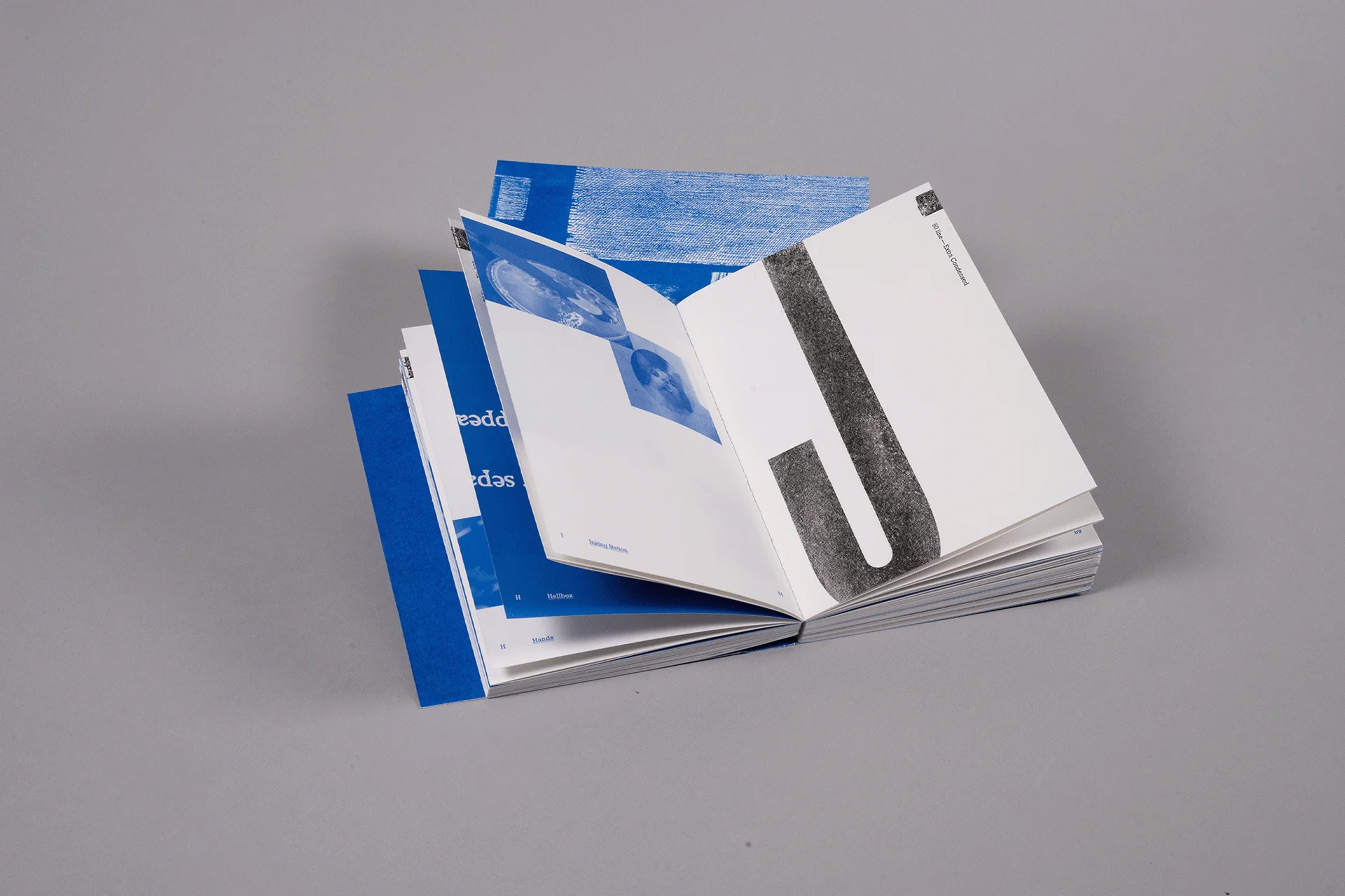 Photo of a designed book. 