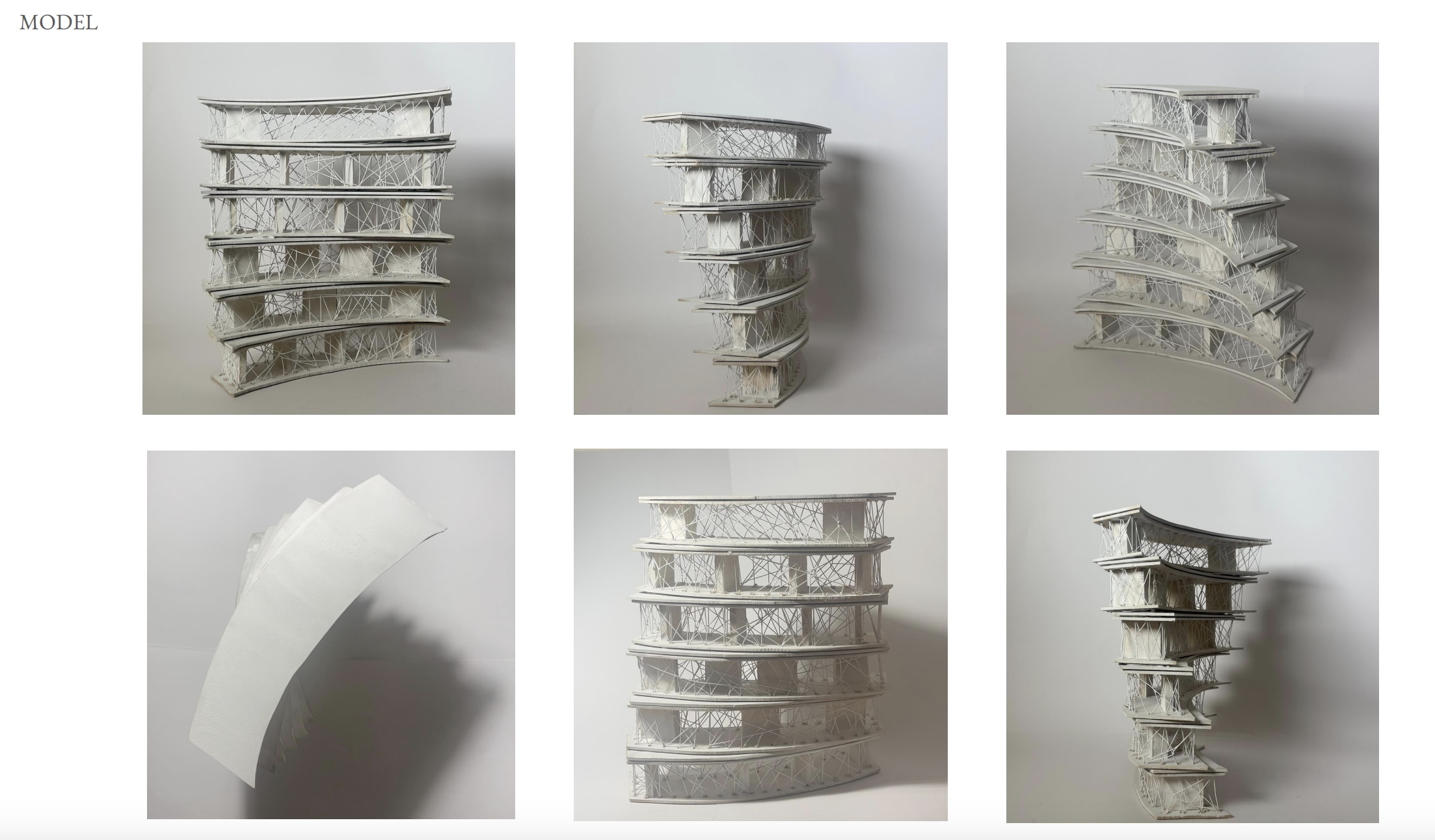 A collage of images of an architecture model.