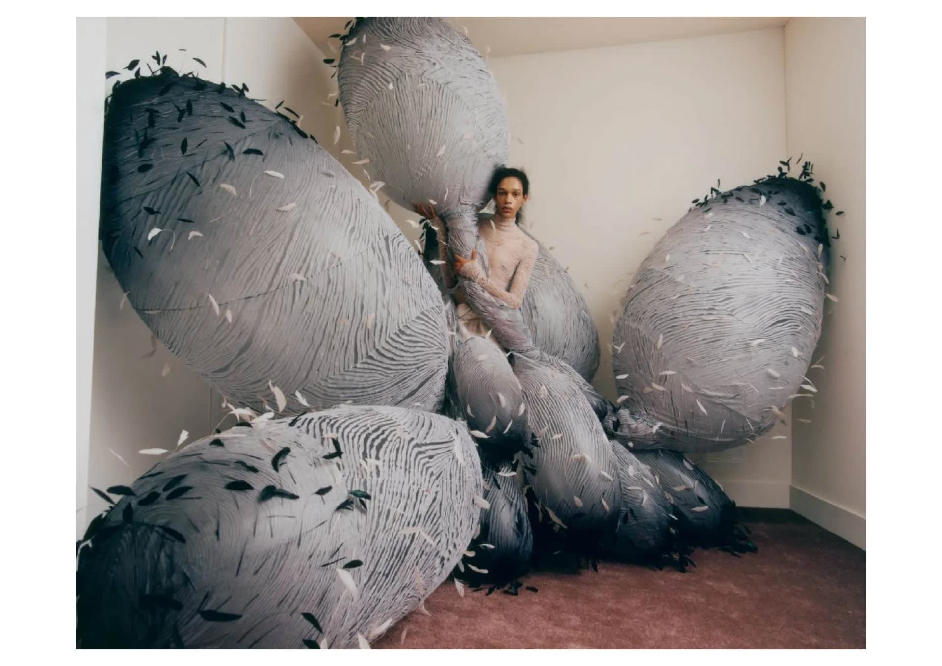 An image of two models wearing couture