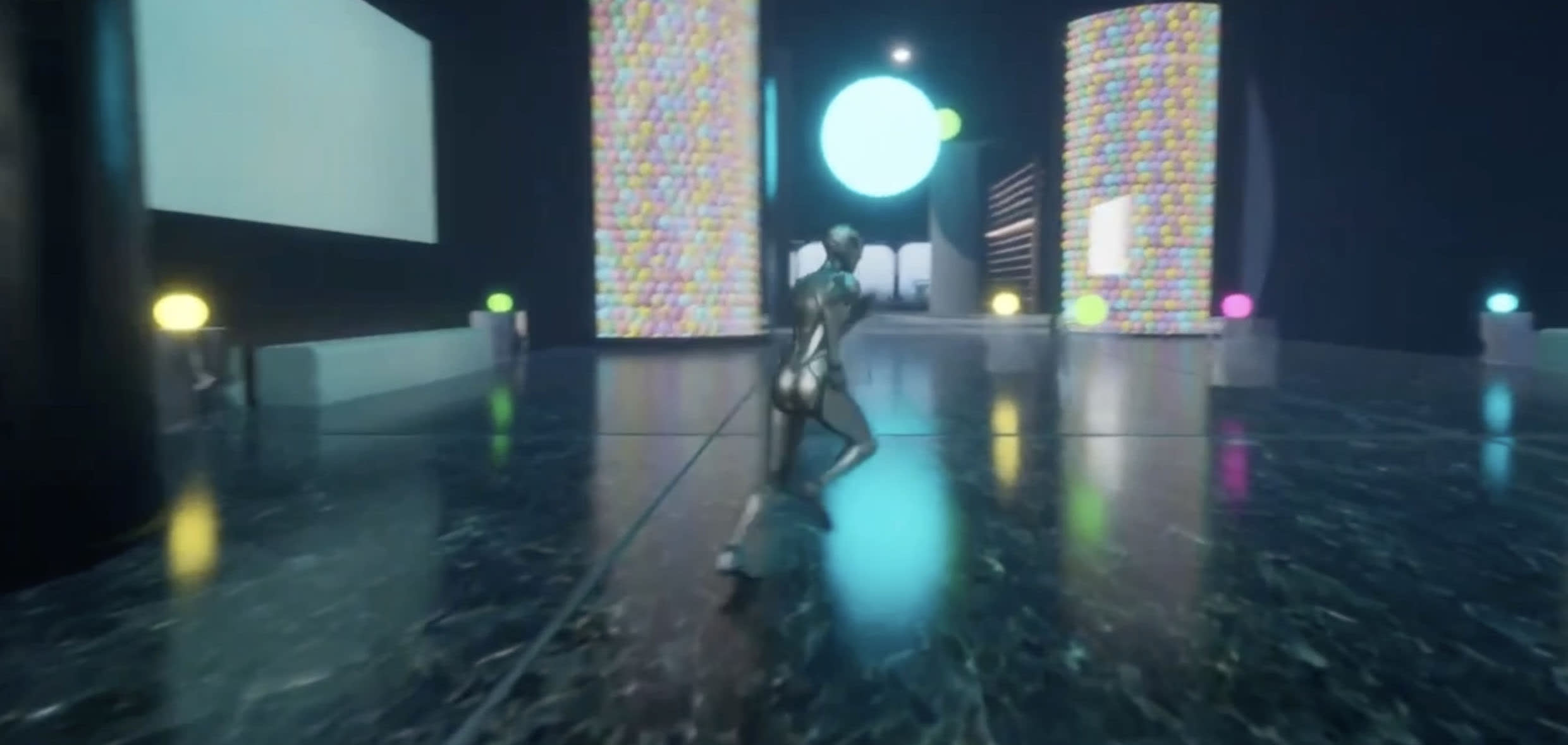 'Memory Orbs’ video still showing a digital orb in a memory deposit.