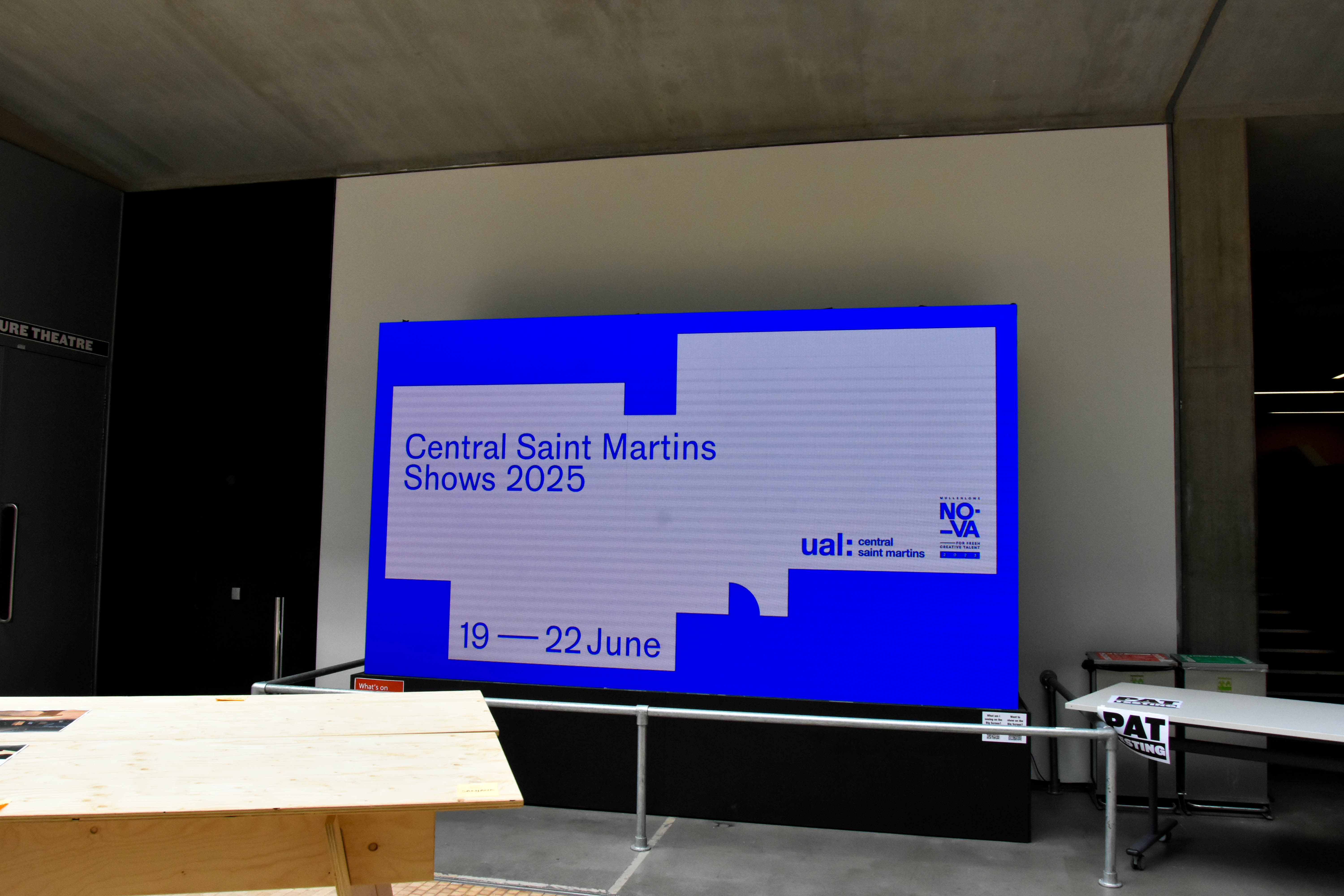 An image of a big screen with the CSM Shows 2025 graphic imagery.