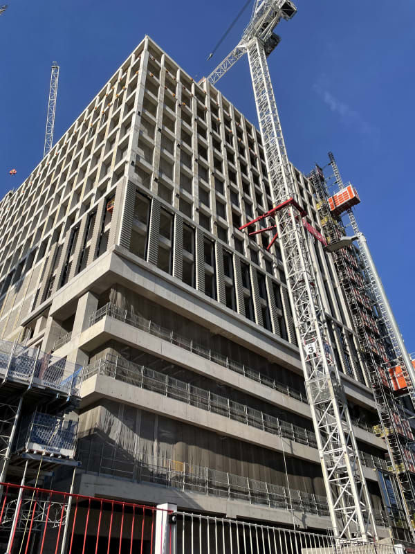 LCF celebrates Topping Out new building in the heart of East London