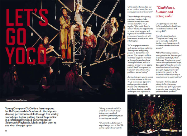 BA (Hons) Magazine Journalism and Publishing students collaborate with Southwark Playhouse