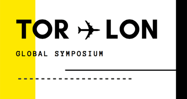 A screenshot of the Symposium promotional poster, themed around airline symbolism.