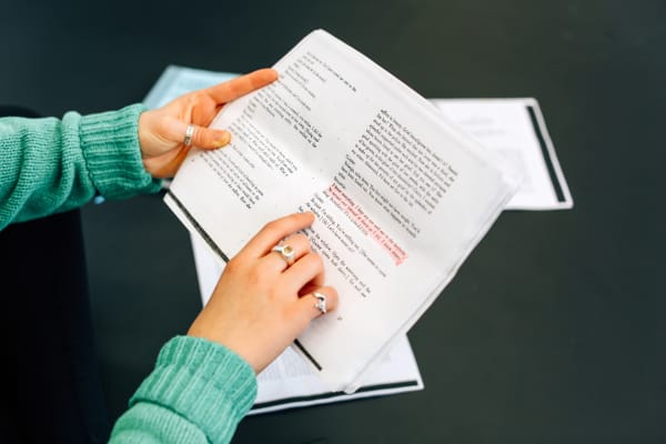 papers and hands