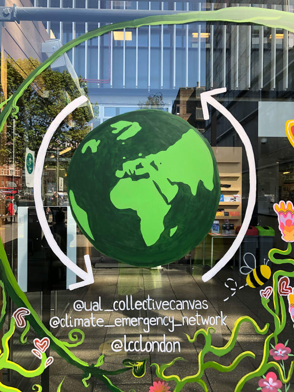 Portrait image of a globe illustration.