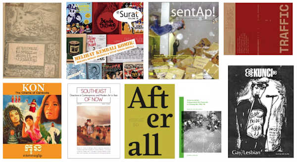 A collage of book covers with the typography 'afterall' centered