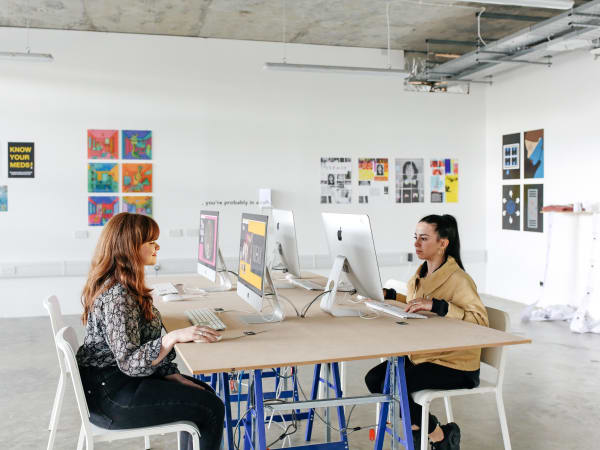 Image: Students working in the digital space, Camberwell College of Arts, UAL
