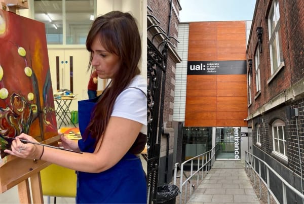 Student Emilie Fischer at Chelsea College of Arts