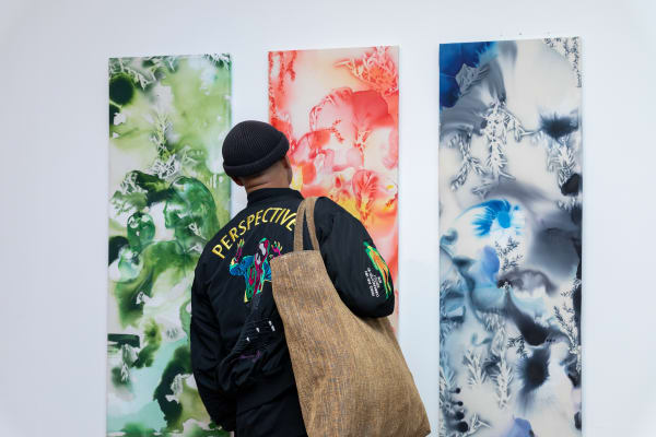 Guest looking at work