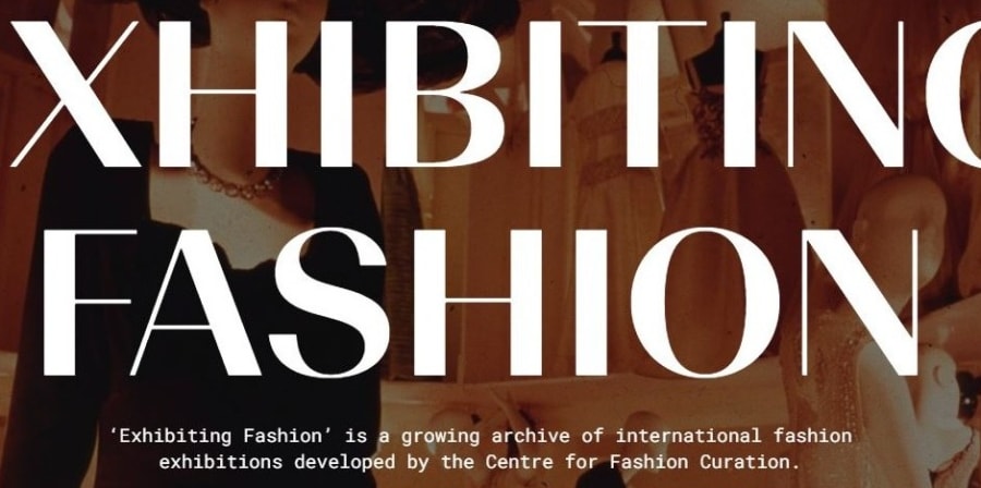 screen shot of exhibiting fashion website