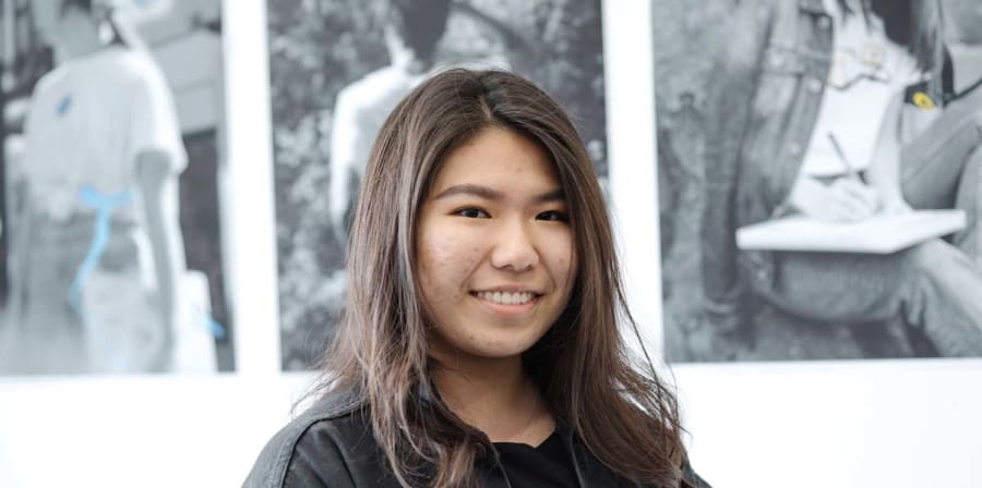 chisa, student at end of year show