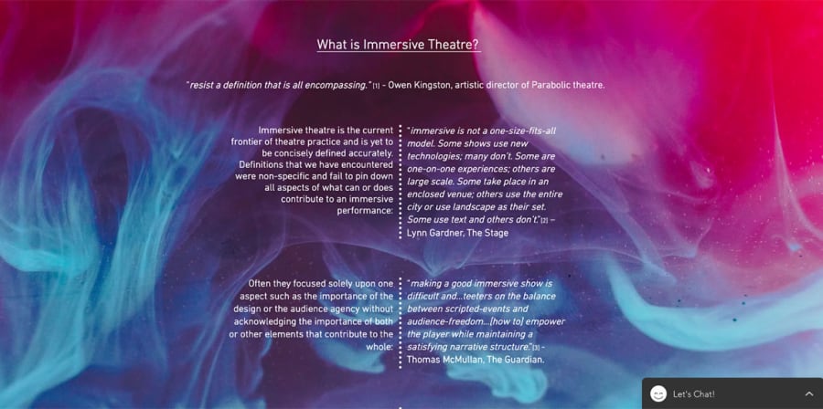 A screenshot of the 'Definition' page from Emma's website.