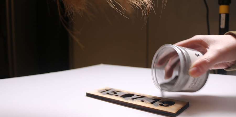 MA student Alice Galli works with metal for the LCF film.