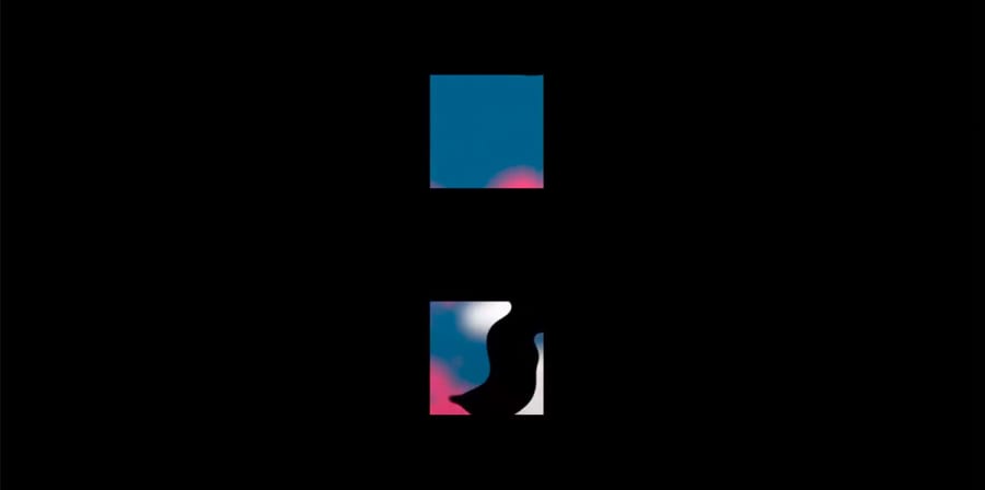 A motion still of the LCC logo filled with a lava lamp bubble texture.