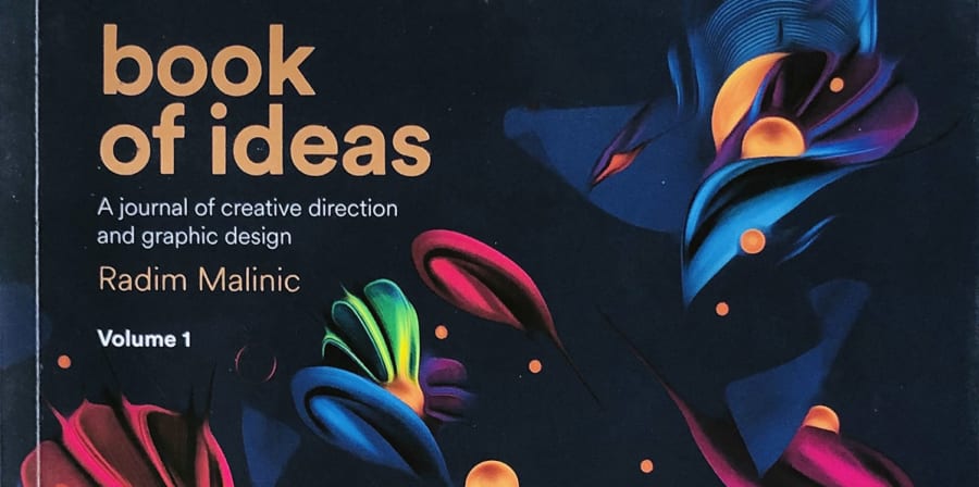 The Book of Ideas front cover, featuring colourful flowers.