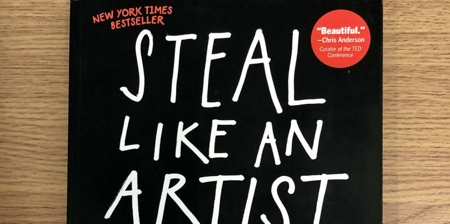 The cover of Austin's book, which features white text on a white background.