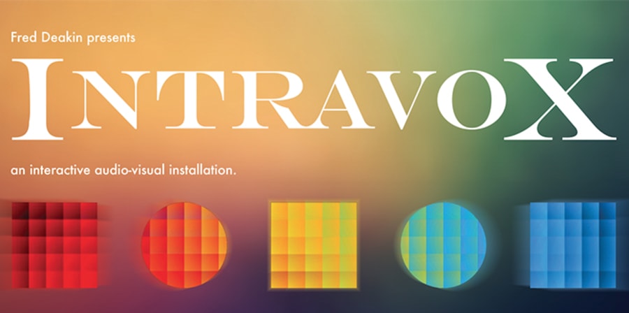 A brightly coloured poster with a number of different shapes across the bottom 
