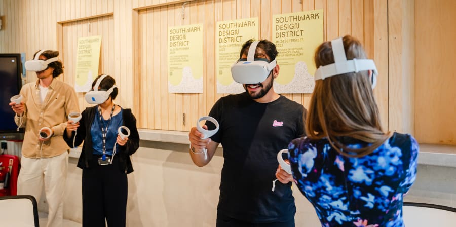 People with VR headsets