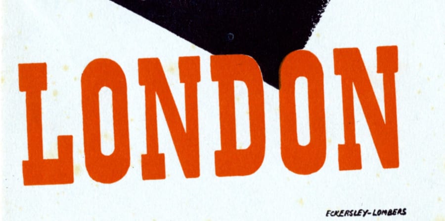 Poster featuring a police officer in uniform and the text 'London'