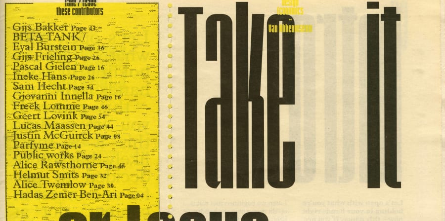 Detail from cover of 'Take it or Leave it' magazine