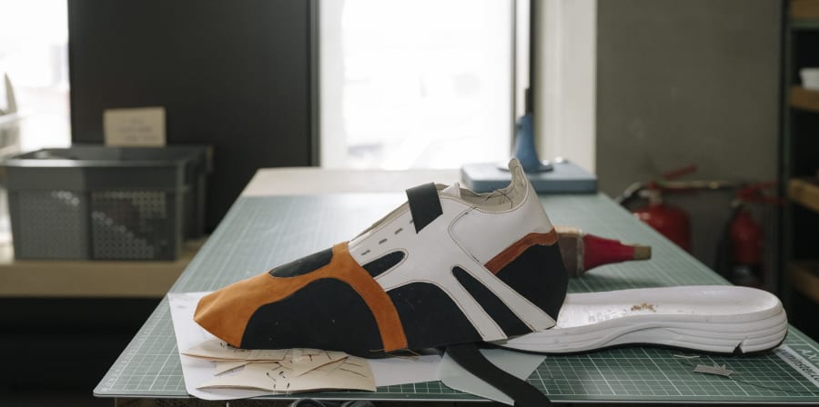 Shoe on a table