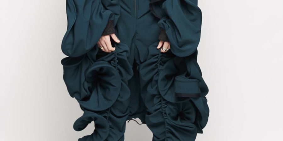 model wearing coat