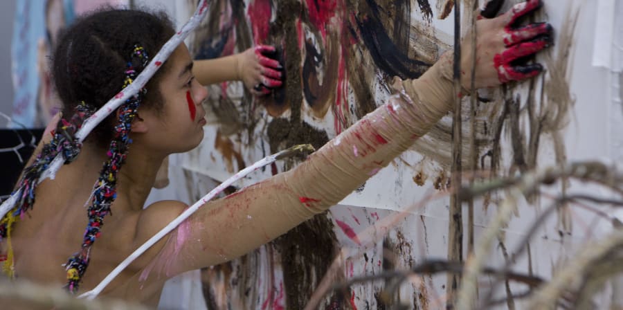 Woman painting