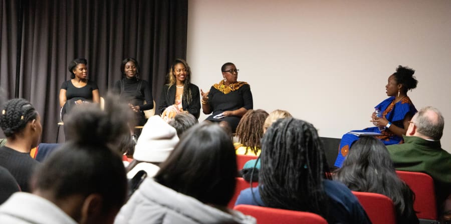 Black Women in PR panel discussion at London College of Communication. 