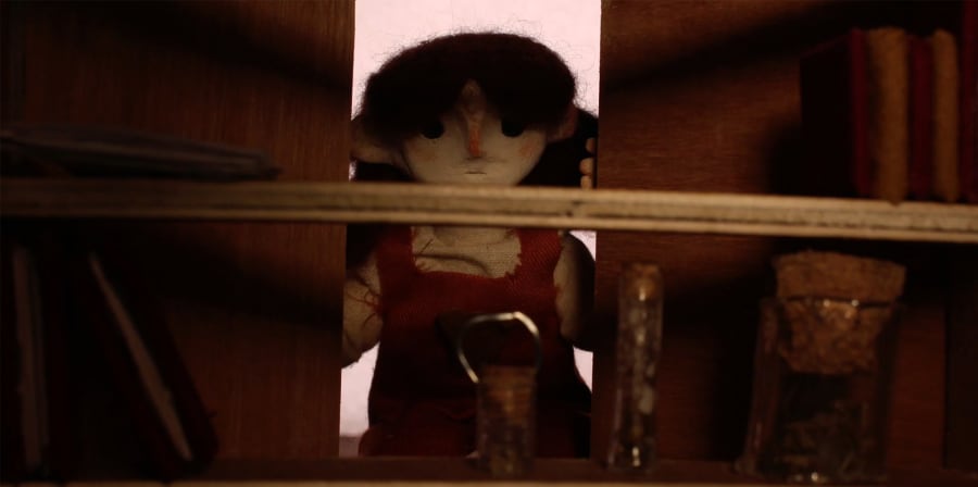 A felt model taken from Mariana Leal's short-film, 'The Anatomy of a Mountain'.