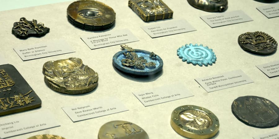 medals in window